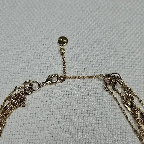 Retired Vintage Stella & Dot Tulum Tassel Necklace Gold Blue Beaded Versatile - Picture 7 of 16